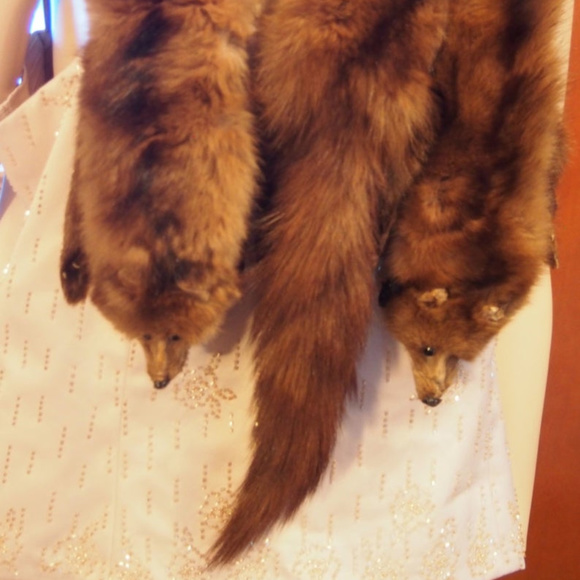ART DECO ANTIQUE FUR GENUINE MOVIE SET FULL LENGHT